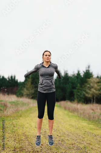 Running Women Jogging in Country