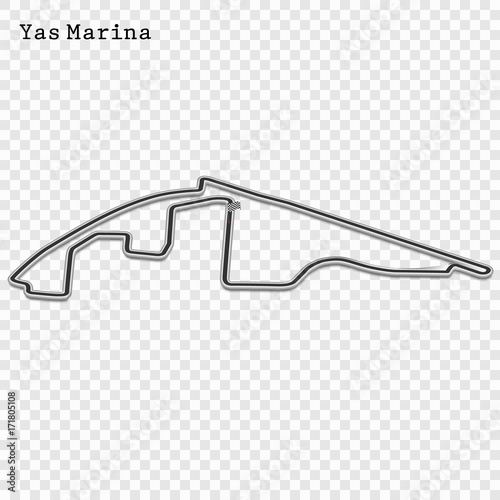 Abu Dhabi grand prix race track. circuit for motorsport and autosport. yas marina circuit