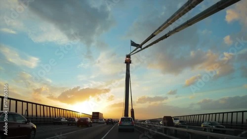 Driving over a bridge in Australia Slow motion  photo