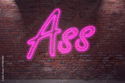 Tableau sur toile Neon Ass
