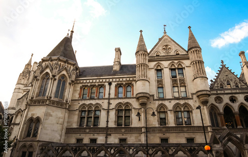 Historical building and entrance of Royal Courts of Justice in London ,England. © kovalenkovpetr