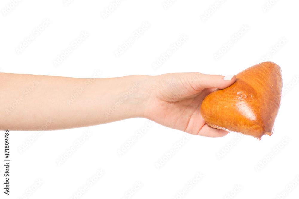 Female hands patty with cabbage Female hands patty with cabbage