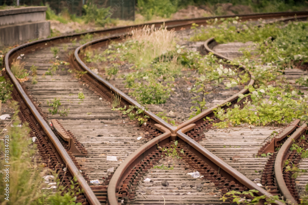 Fototapeta premium Old railroad tracks