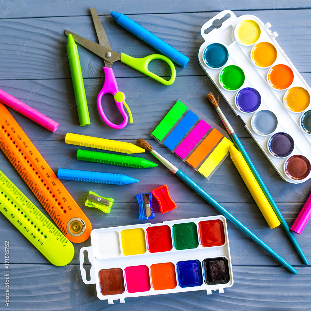 Naklejka premium Office and student accessories