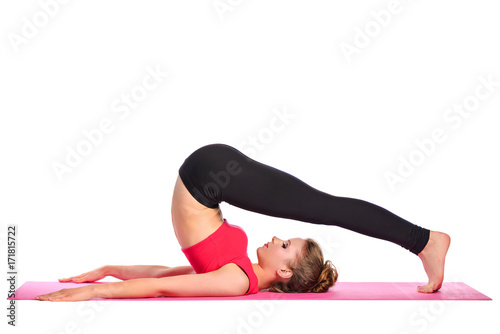Sexy girl yoga instructor