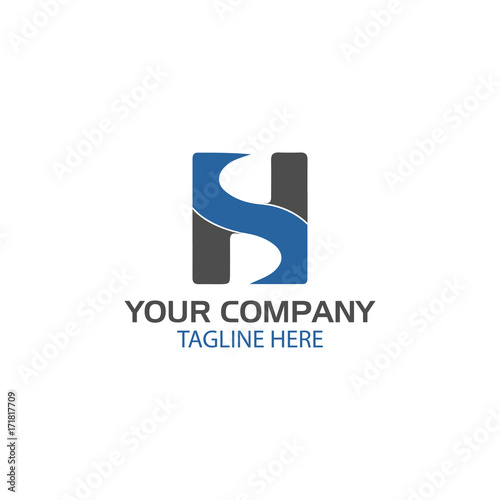 Creative Letter H and S Logo design