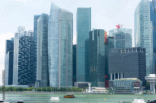 Canvas Print Singapore central business district