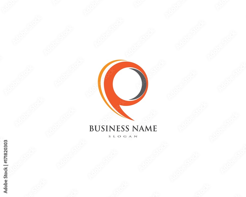 Fototapeta premium P Letter Logo Business Template Vector icon