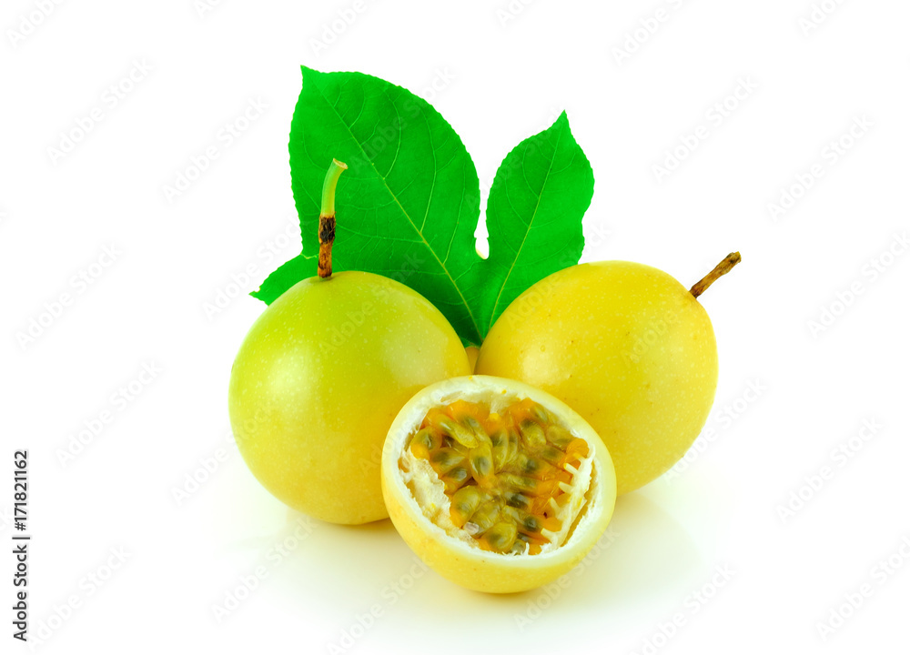 Passion fruit isolated on white background Passion fruit isolated on white background