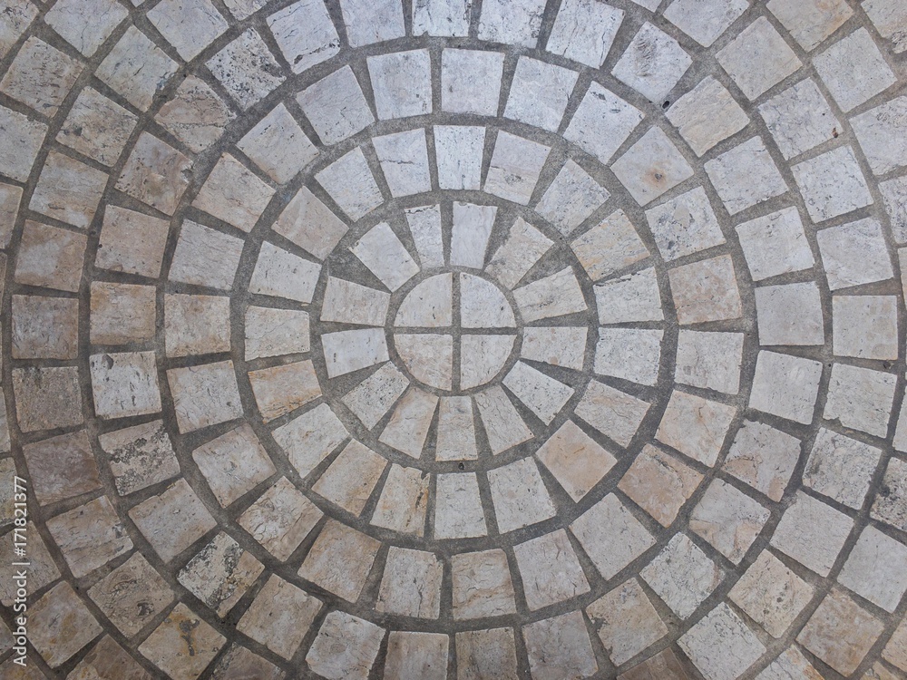 Gray stone mosaic surface
