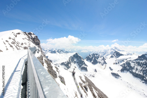 Mt. Titlis, Switzerland From the viewpoint  360 degree panoramic, the popular tourist attractions of Switzerland. photo