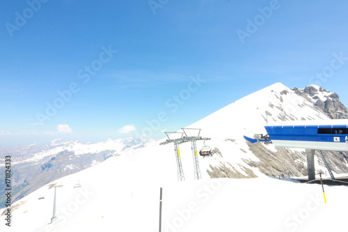 Mt. Titlis, Switzerland - 19 May, 2016:From the viewpoint  360 degree panoramic, the popular tourist attractions of Switzerland. © oopoontongoo