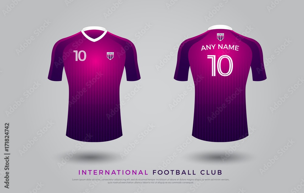 Premium Photo  Purple soccer jersey mock up for football club, t