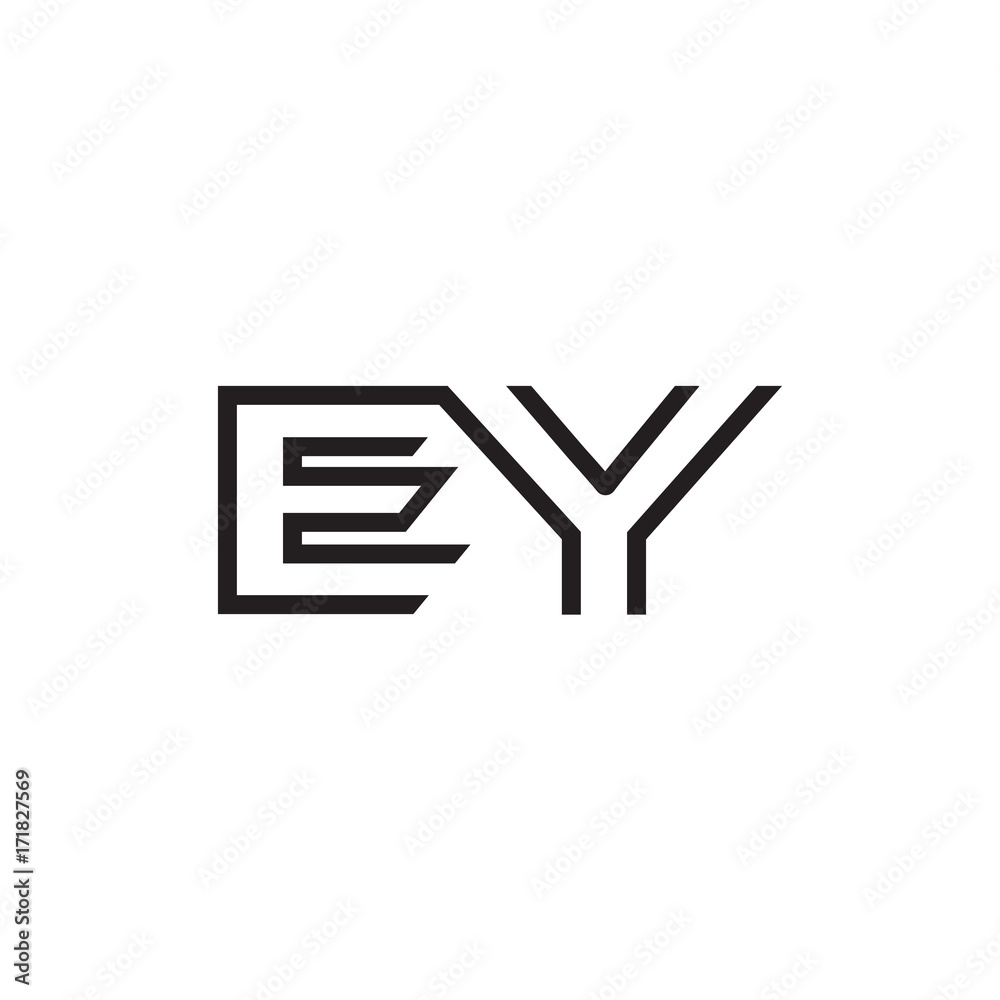 initial letter logo line unique modern EA to EZ initial letter logo line unique modern EA to EZ