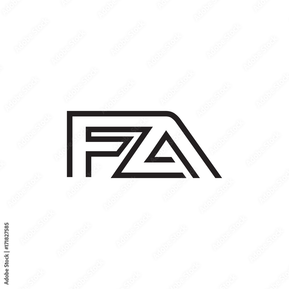 initial letter logo line unique modern FA to FZ initial letter logo line unique modern FA to FZ