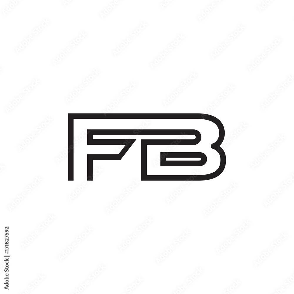 initial letter logo line unique modern FA to FZ initial letter logo line unique modern FA to FZ