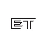 initial letter logo line unique modern EA to EZ