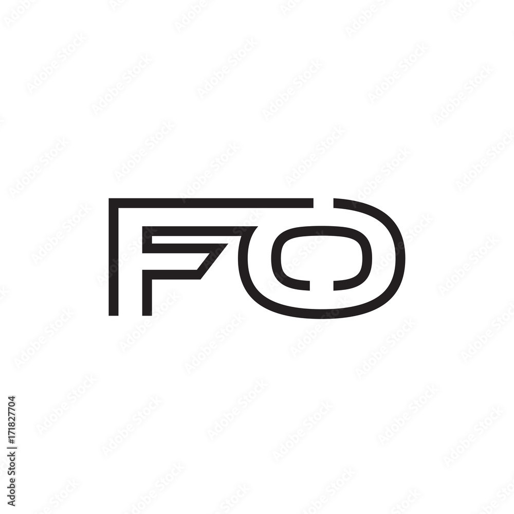 initial letter logo line unique modern FA to FZ initial letter logo line unique modern FA to FZ