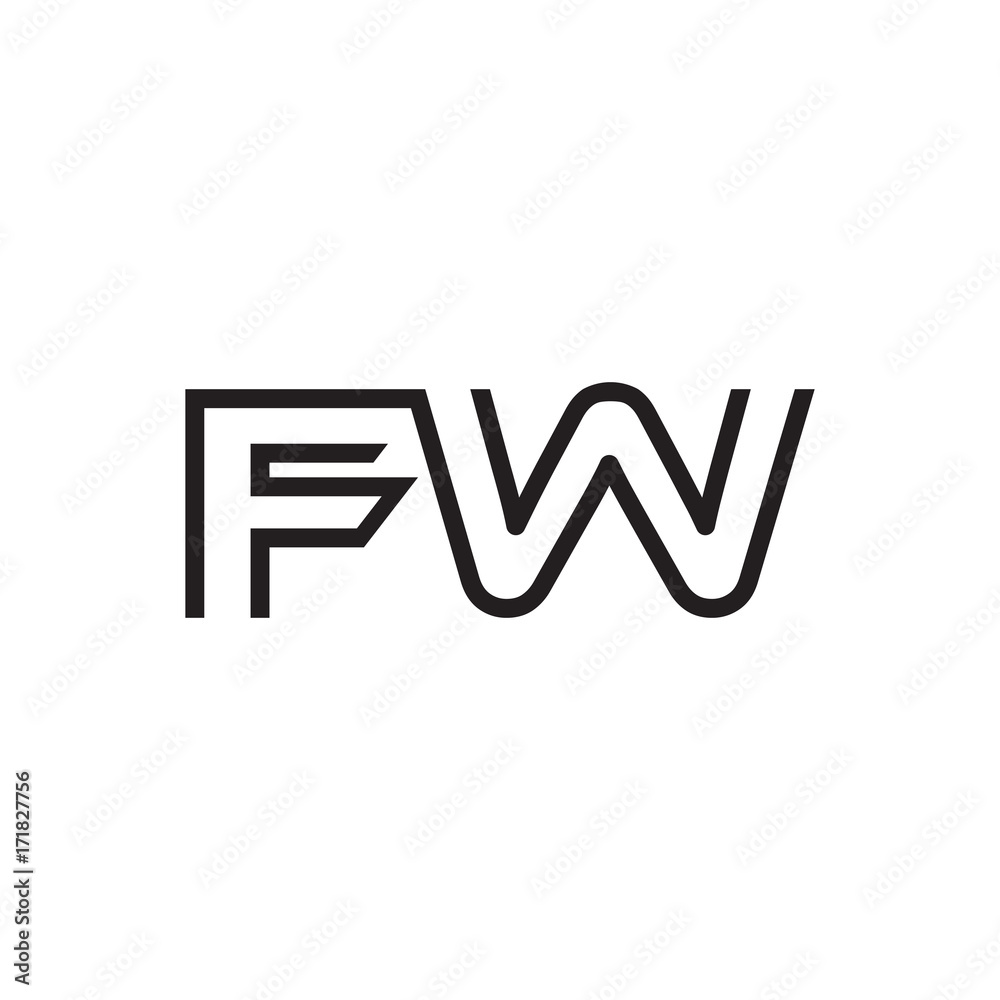 initial letter logo line unique modern FA to FZ initial letter logo line unique modern FA to FZ