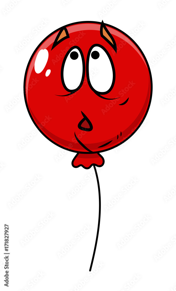 Fototapeta premium Surprised Cartoon Balloon Vector