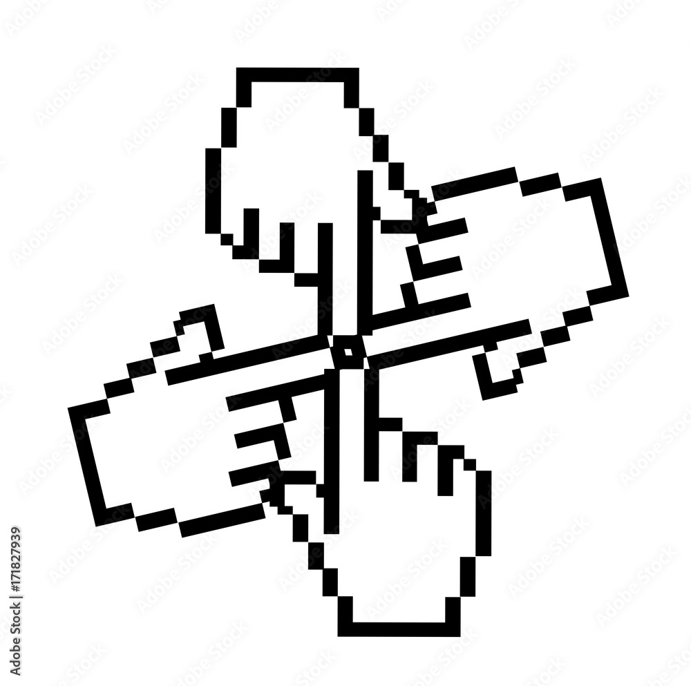 Pointing Hand Cursors - vector clip-art illustration Pointing Hand Cursors - vector clip-art illustration
