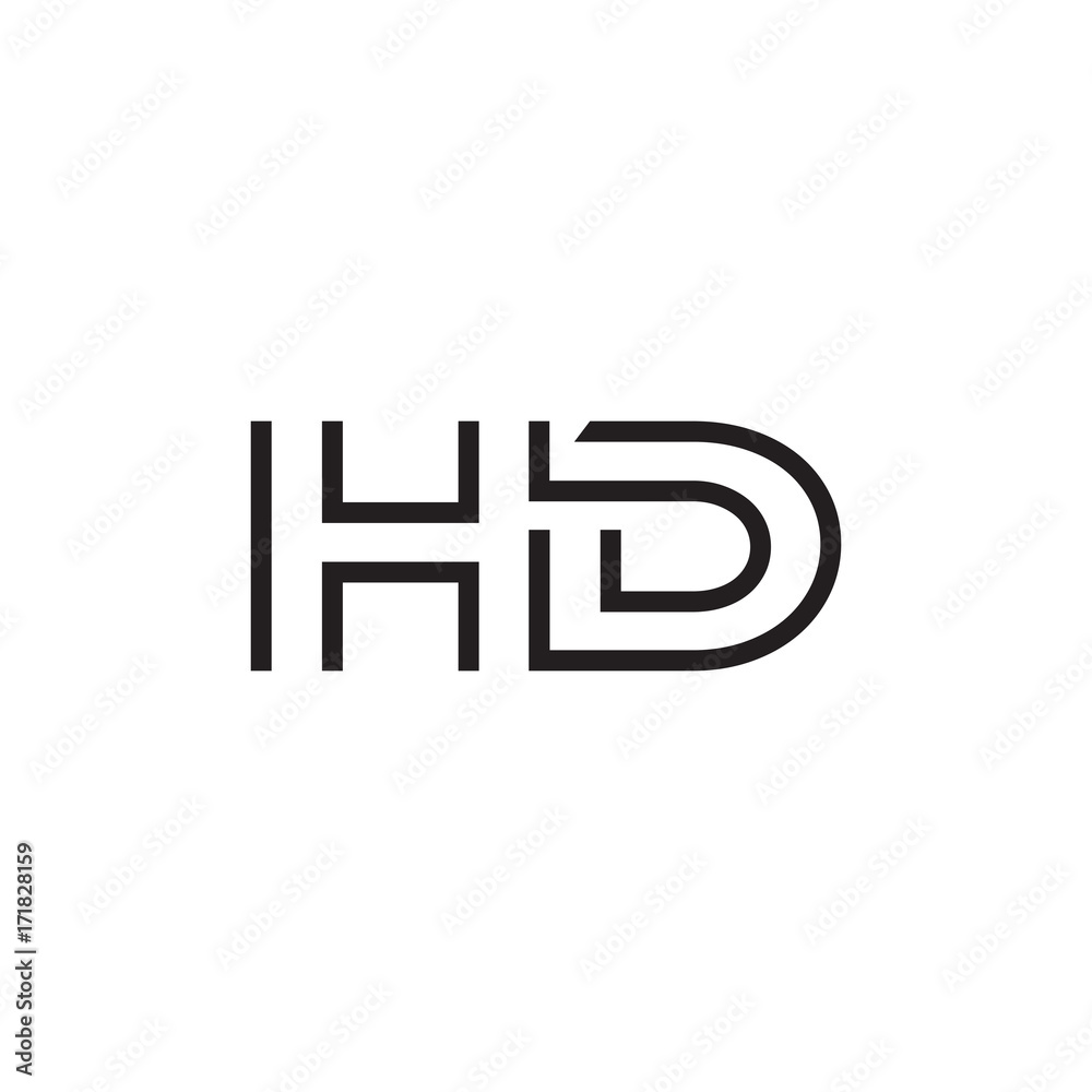 initial letter logo line unique modern HA to HZ initial letter logo line unique modern HA to HZ