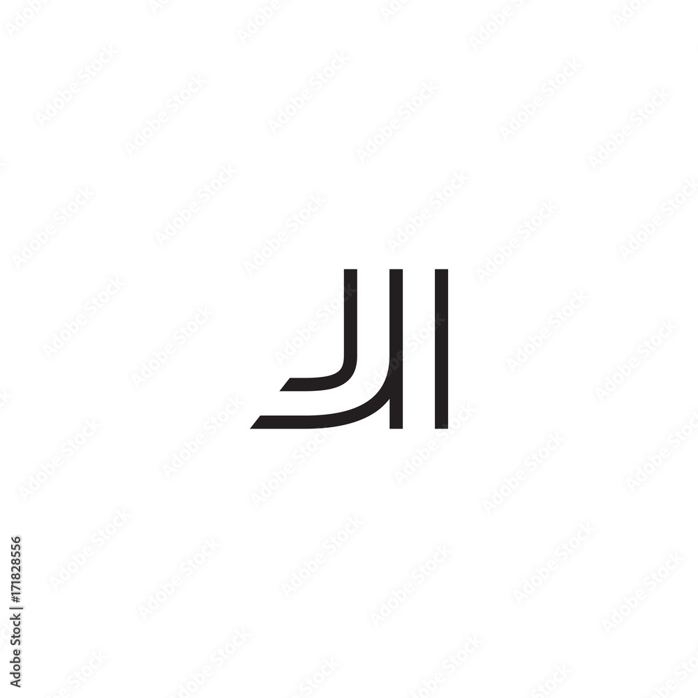 initial letter logo line unique modern JA to JZ initial letter logo line unique modern JA to JZ