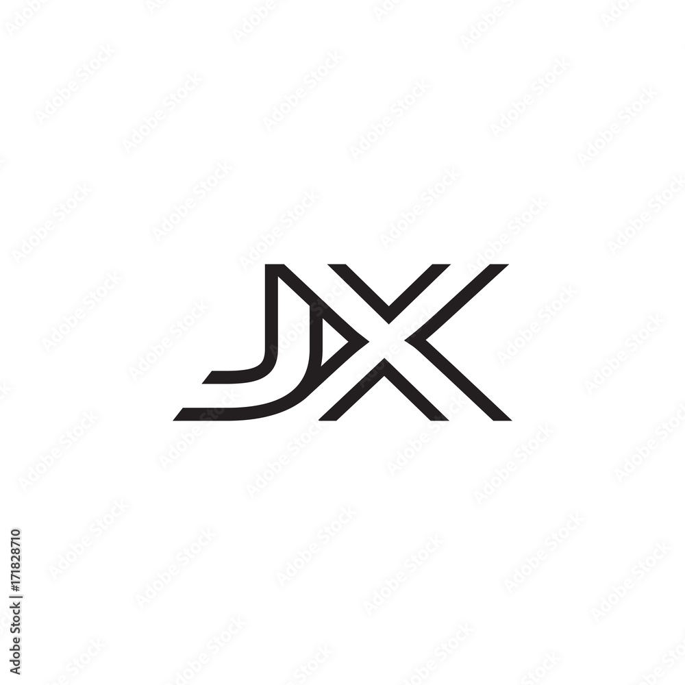 initial letter logo line unique modern JA to JZ initial letter logo line unique modern JA to JZ