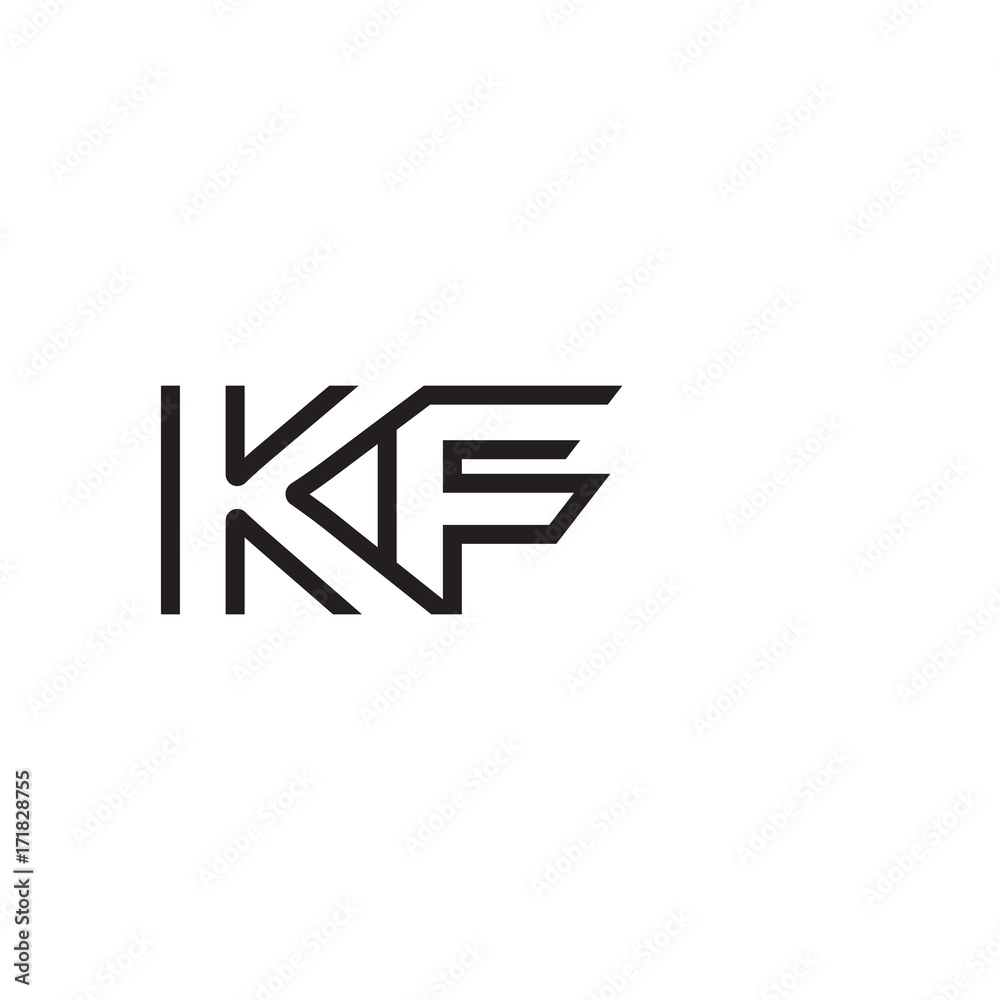 initial letter logo line unique modern KA to KZ initial letter logo line unique modern KA to KZ