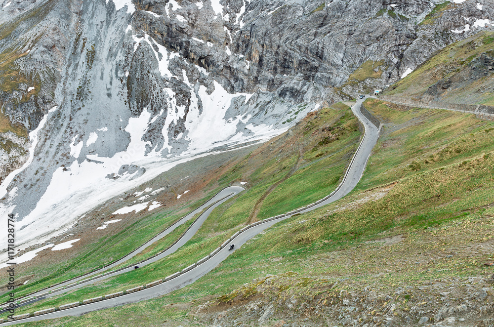 panorama of the Stelvio Pass