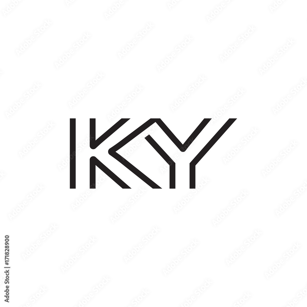 initial letter logo line unique modern KA to KZ initial letter logo line unique modern KA to KZ