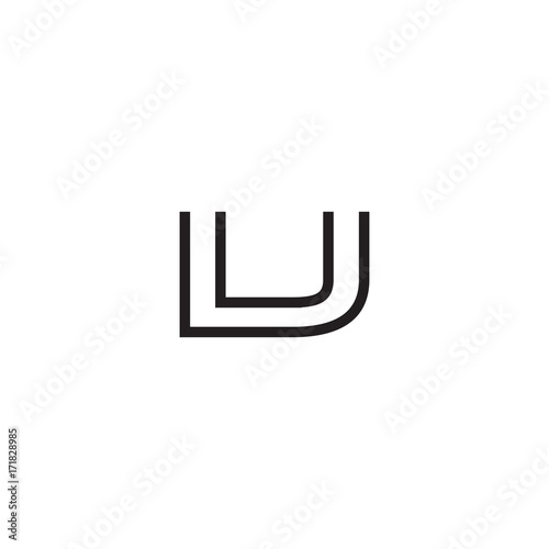 initial letter logo line unique modern LA to LZ