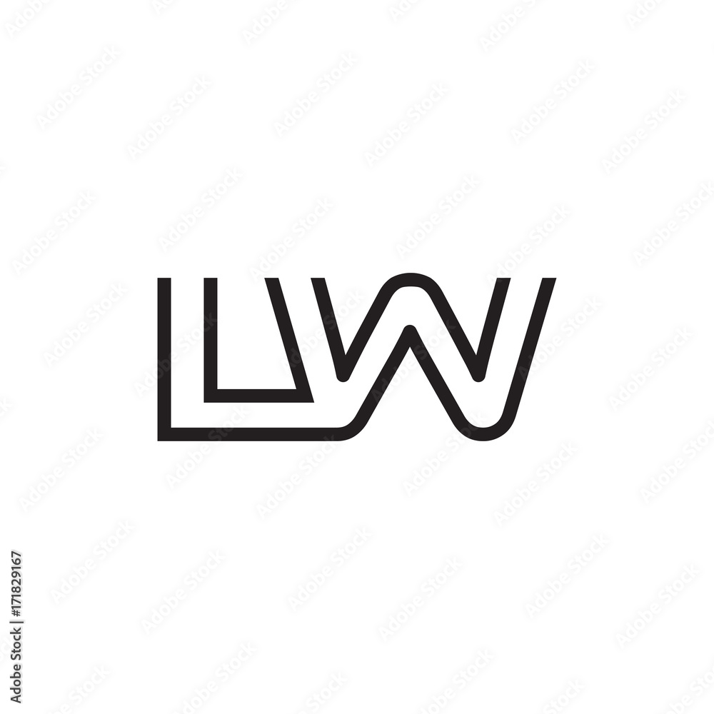 initial letter logo line unique modern LA to LZ initial letter logo line unique modern LA to LZ