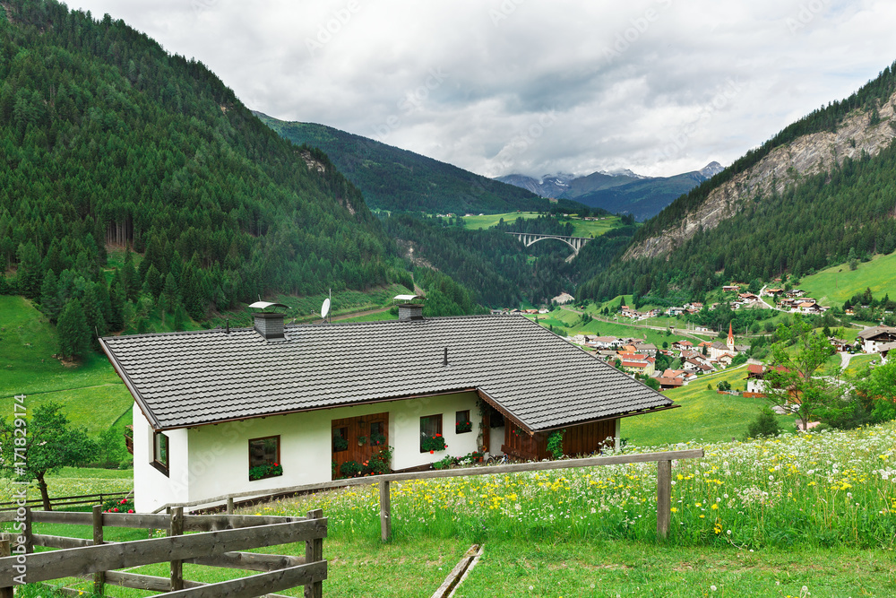 Village in the Dolomites Village in the Dolomites