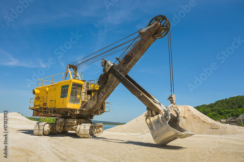 Career excavator for mining of limestone