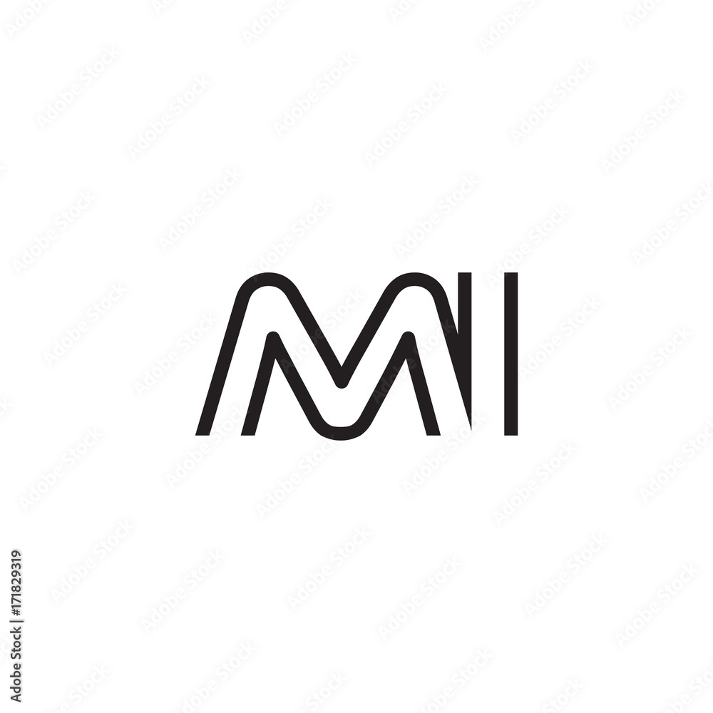 initial letter logo line unique modern MA to MZ initial letter logo line unique modern MA to MZ