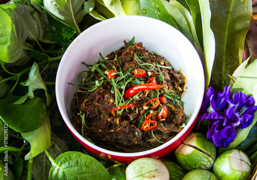 Thai style chili paste photo