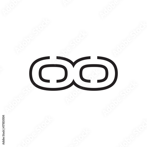 initial letter logo line unique modern OA to OZ