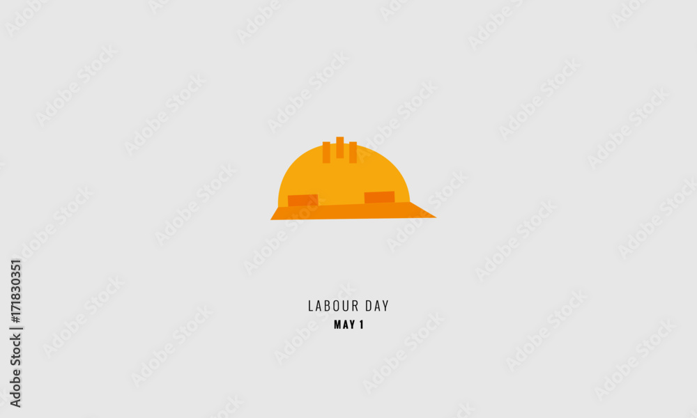 Labour Day May (Flat Hard Hat Vector Illustration) Labour Day May (Flat Hard Hat Vector Illustration)