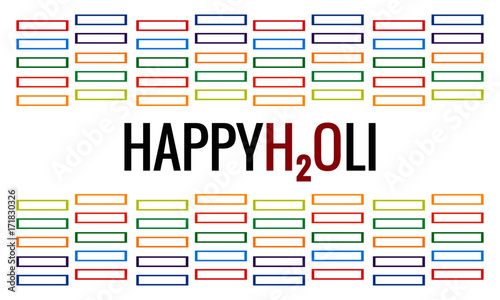 Happy Holi with Water Design Concept
