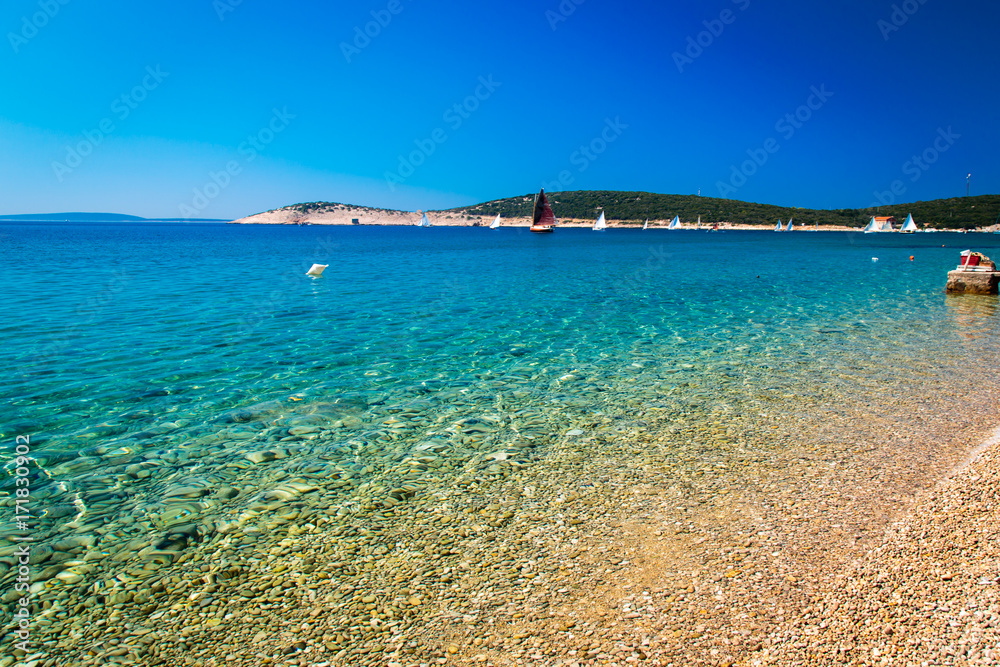 summer day in a bay in Croatia