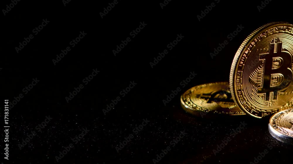 Bitcoin crypto currency for the development of the country. Black background