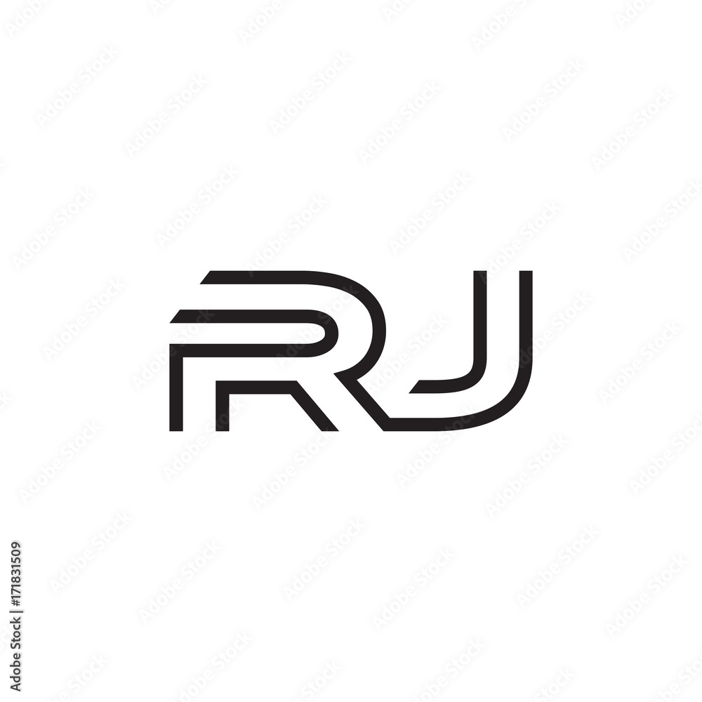 initial letter logo line unique modern RA to RZ initial letter logo line unique modern RA to RZ