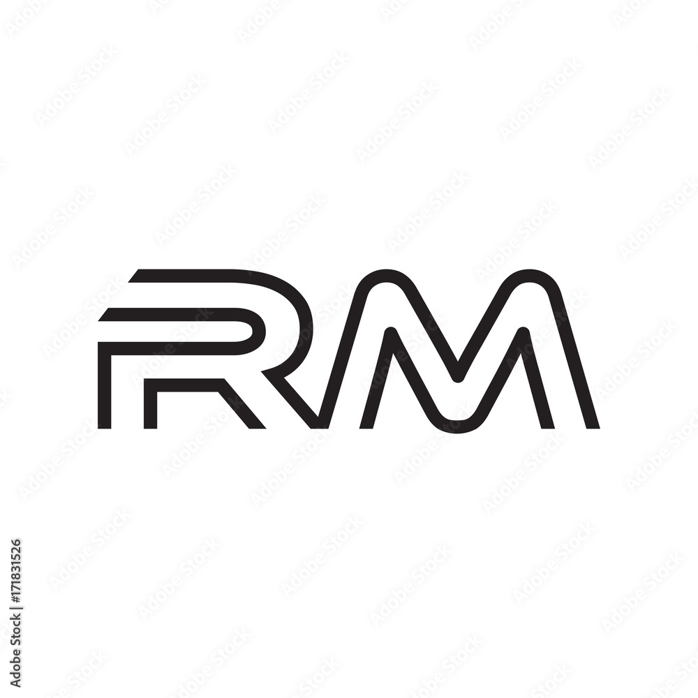 initial letter logo line unique modern RA to RZ initial letter logo line unique modern RA to RZ