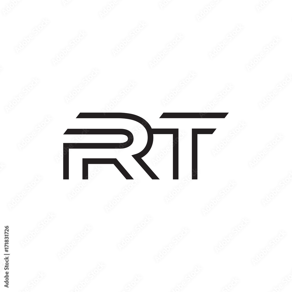 initial letter logo line unique modern RA to RZ initial letter logo line unique modern RA to RZ