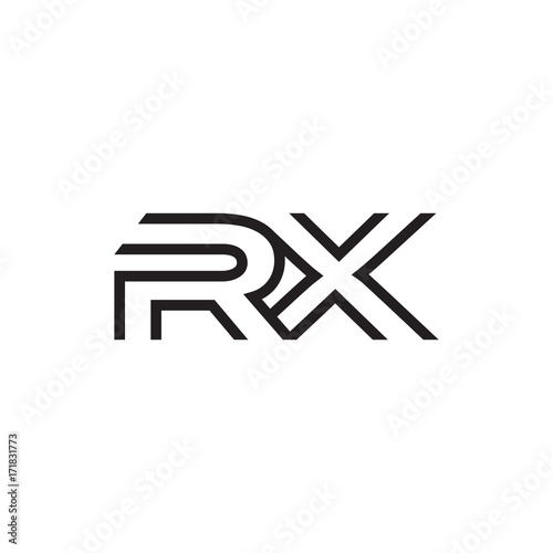 initial letter logo line unique modern RA to RZ