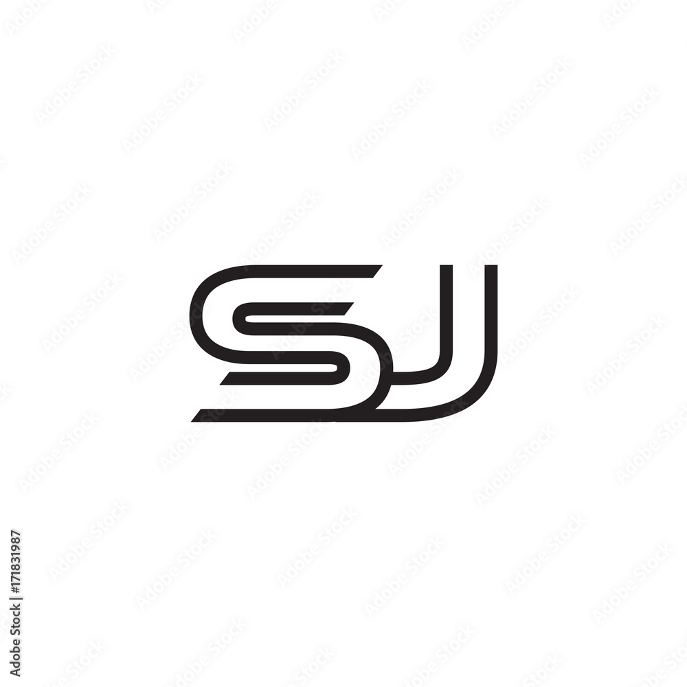 initial letter logo line unique modern SA to SZ initial letter logo line unique modern SA to SZ