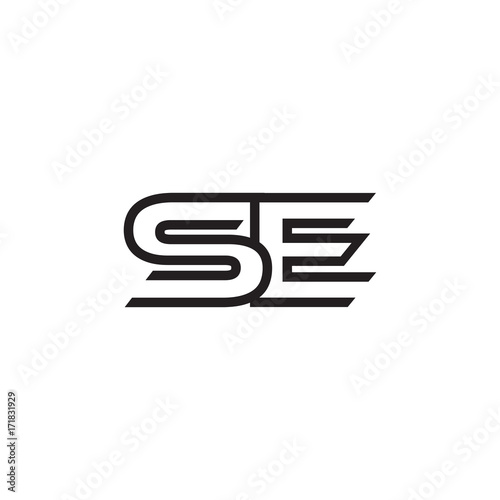 initial letter logo line unique modern SA to SZ