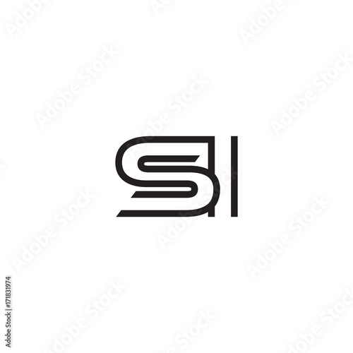 initial letter logo line unique modern SA to SZ
