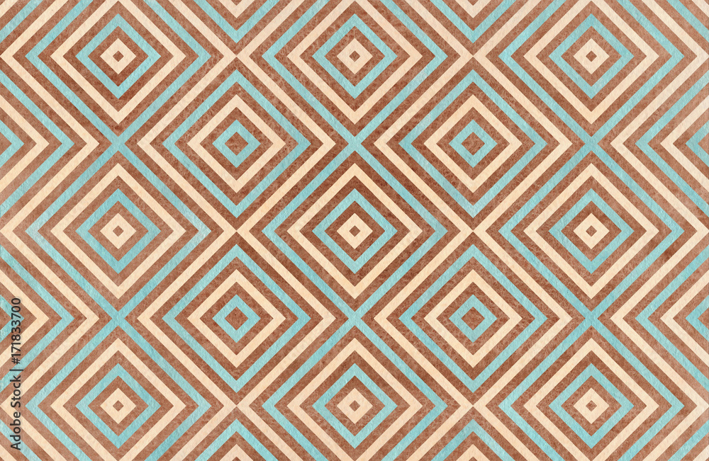 Watercolor geometrical pattern.